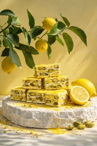 Limonlu Antep fıstıklı baklava lokum 1 kg 